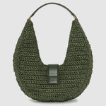 Anine Bing Lou Bag Monogram in Olive - detail view