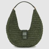 Anine Bing Lou Bag Monogram in Olive - detail view