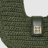 Anine Bing Lou Bag Monogram in Olive - styled look