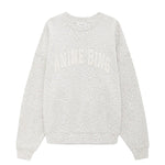 Anine Bing Miles Sweatshirt Anine Bing in Washed White Leopard