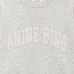 Anine Bing Miles Sweatshirt Anine Bing in Washed White Leopard