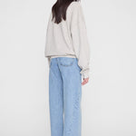 Anine Bing Miles Sweatshirt Anine Bing in Washed White Leopard