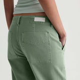 AG Jeans Analeigh in Sulfur Faded Moss - close up
