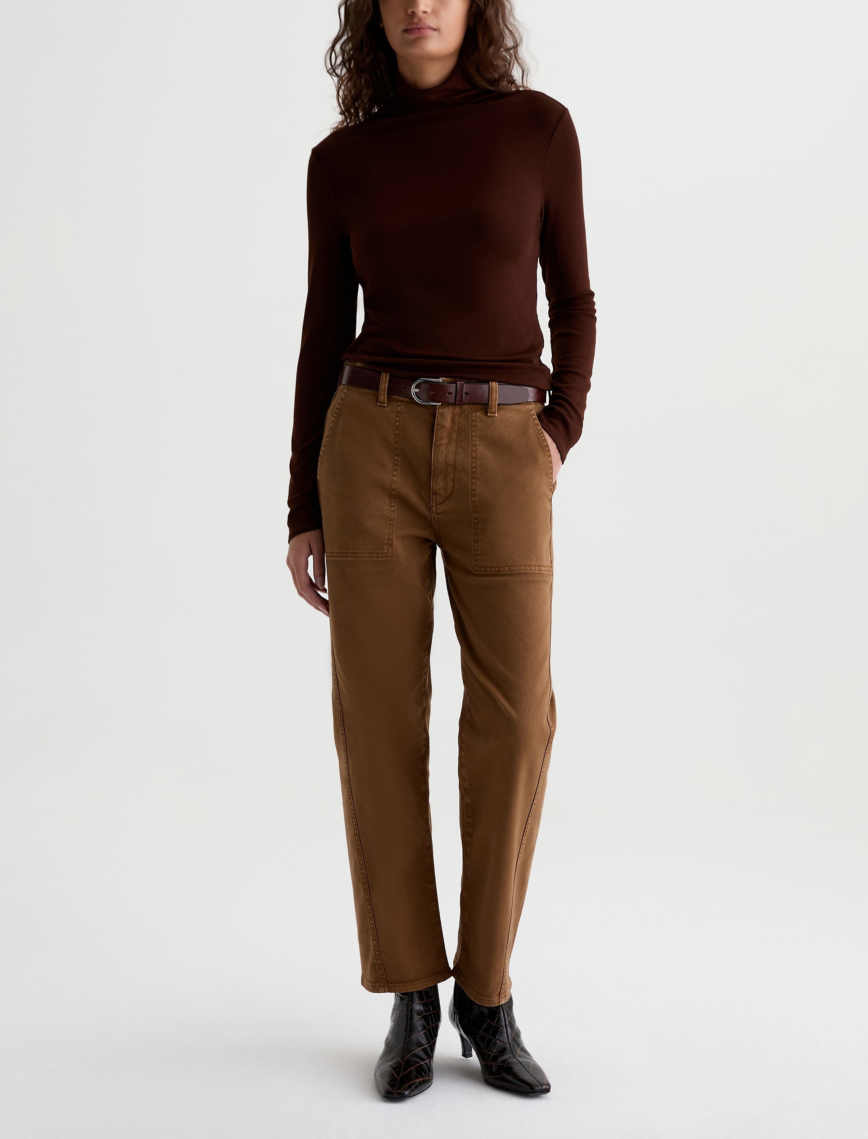 AG Jeans Analeigh in Sulfur Bronze Beat - side view