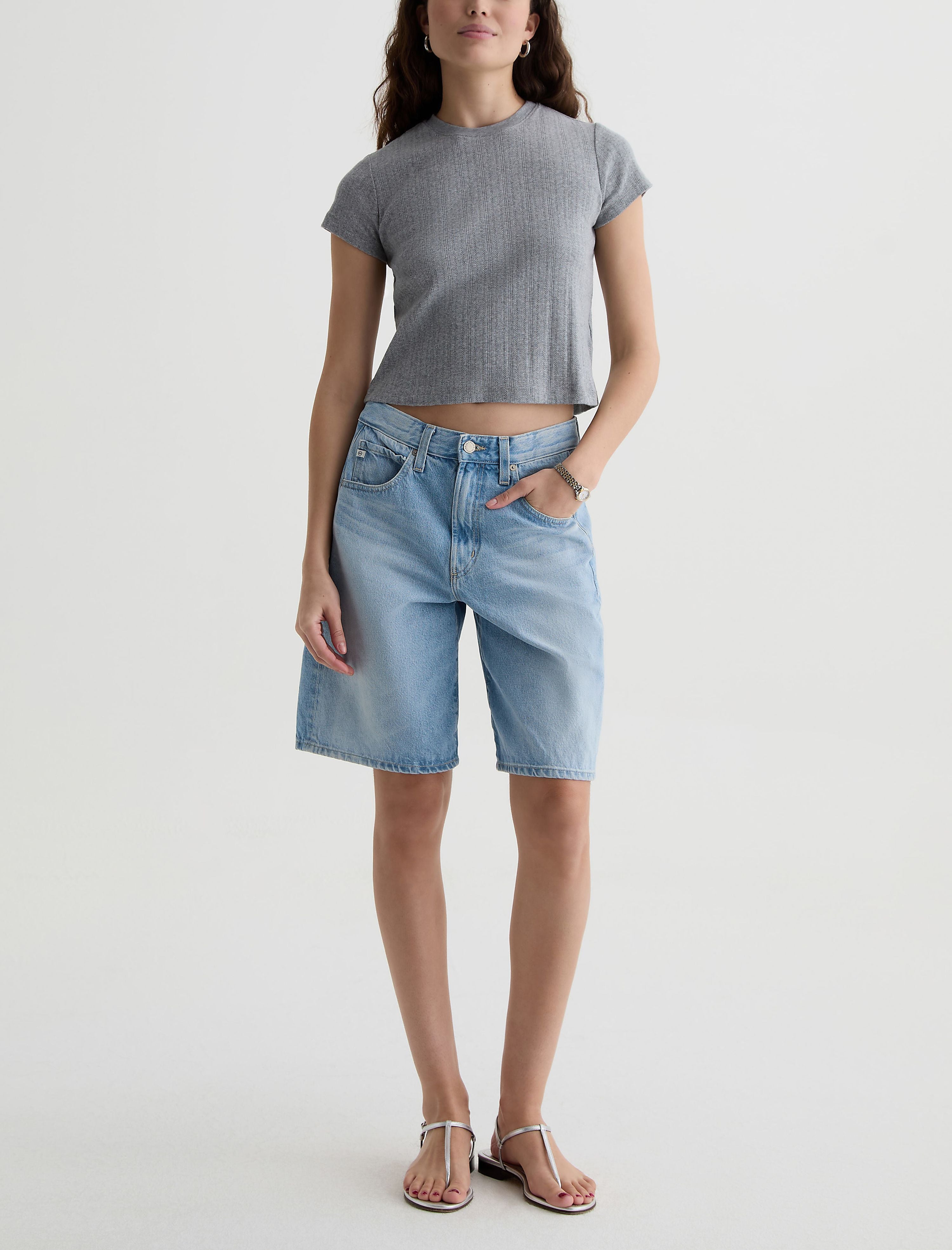 AG Jeans Hattie Short in Mondrian - side view