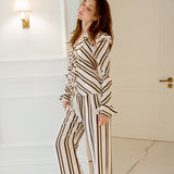 Maggie Marilyn Aftersun Pant in Olive & Petal Stripe