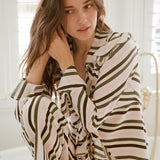 Maggie Marilyn Aftersun Pant in Olive & Petal Stripe