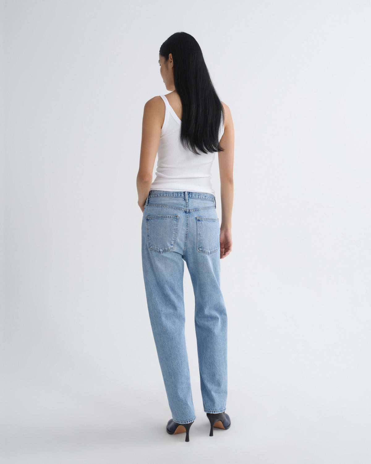 Agolde 90's Jean Mid Rise Loose in Stream - side view