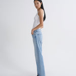 Agolde 90's Jean Mid Rise Loose in Stream - styled look