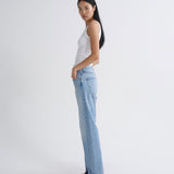 Agolde 90's Jean Mid Rise Loose in Stream - styled look