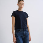 Agolde Adine Shrunken Tee in Storm - side view