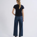Agolde Adine Shrunken Tee in Storm - detail view