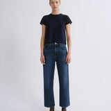 Agolde Adine Shrunken Tee in Storm - close up