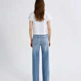 Agolde Adine Shrunken Tee in White - detail view