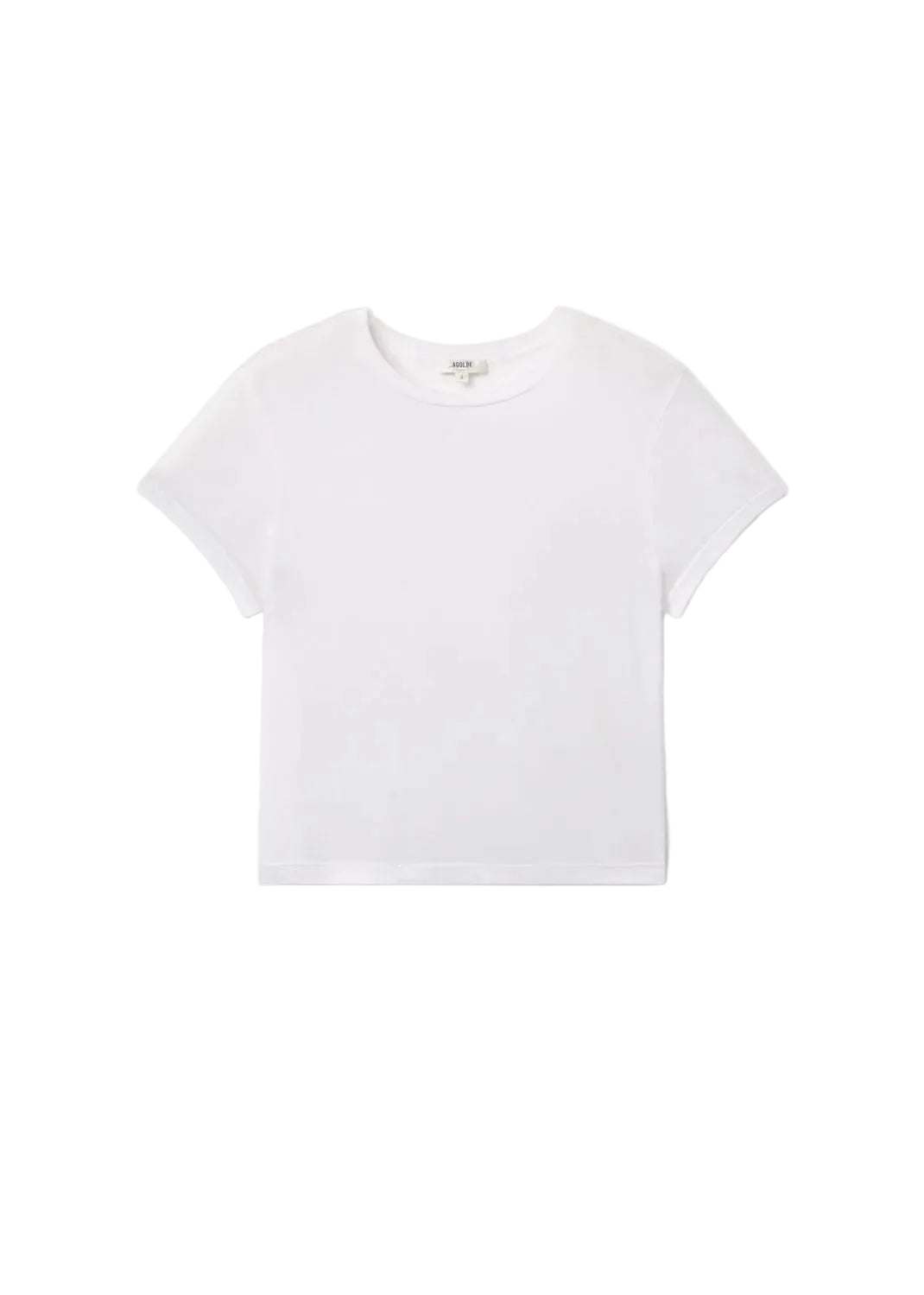 Agolde Adine Shrunken Tee in White