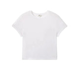Agolde Adine Shrunken Tee in White