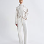 Agolde Arc Jean Loose Wide 32 in Chalk White - side view