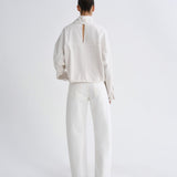 Agolde Arc Jean Loose Wide 32 in Chalk White - detail view