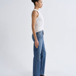 Agolde Lana HR Vintage Straight Stretch in Waive - detail view