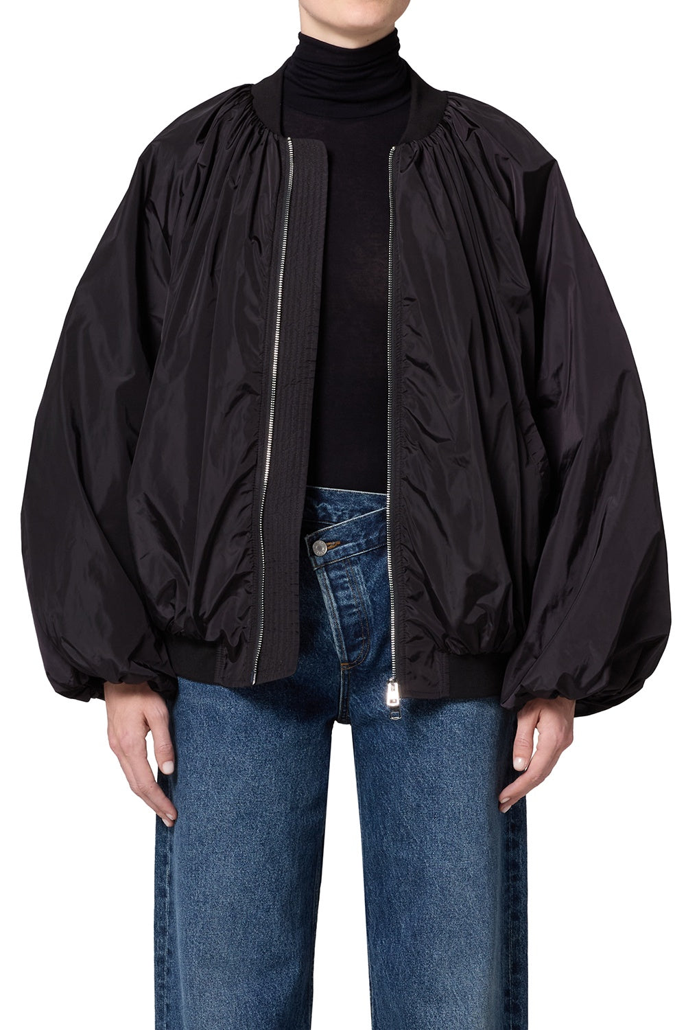 Agolde Raffi Bomber Jacket in Black