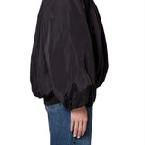 Agolde Raffi Bomber Jacket in Black - close up