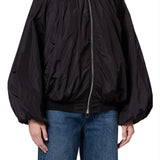 Agolde Raffi Bomber Jacket in Black - styled look