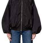 Agolde Raffi Bomber Jacket in Black - side view
