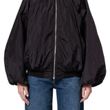 Agolde Raffi Bomber Jacket in Black - side view