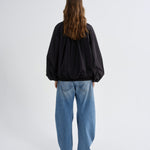 Agolde Raffi Bomber Jacket in Black - close up