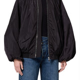Agolde Raffi Bomber Jacket in Black - detail view
