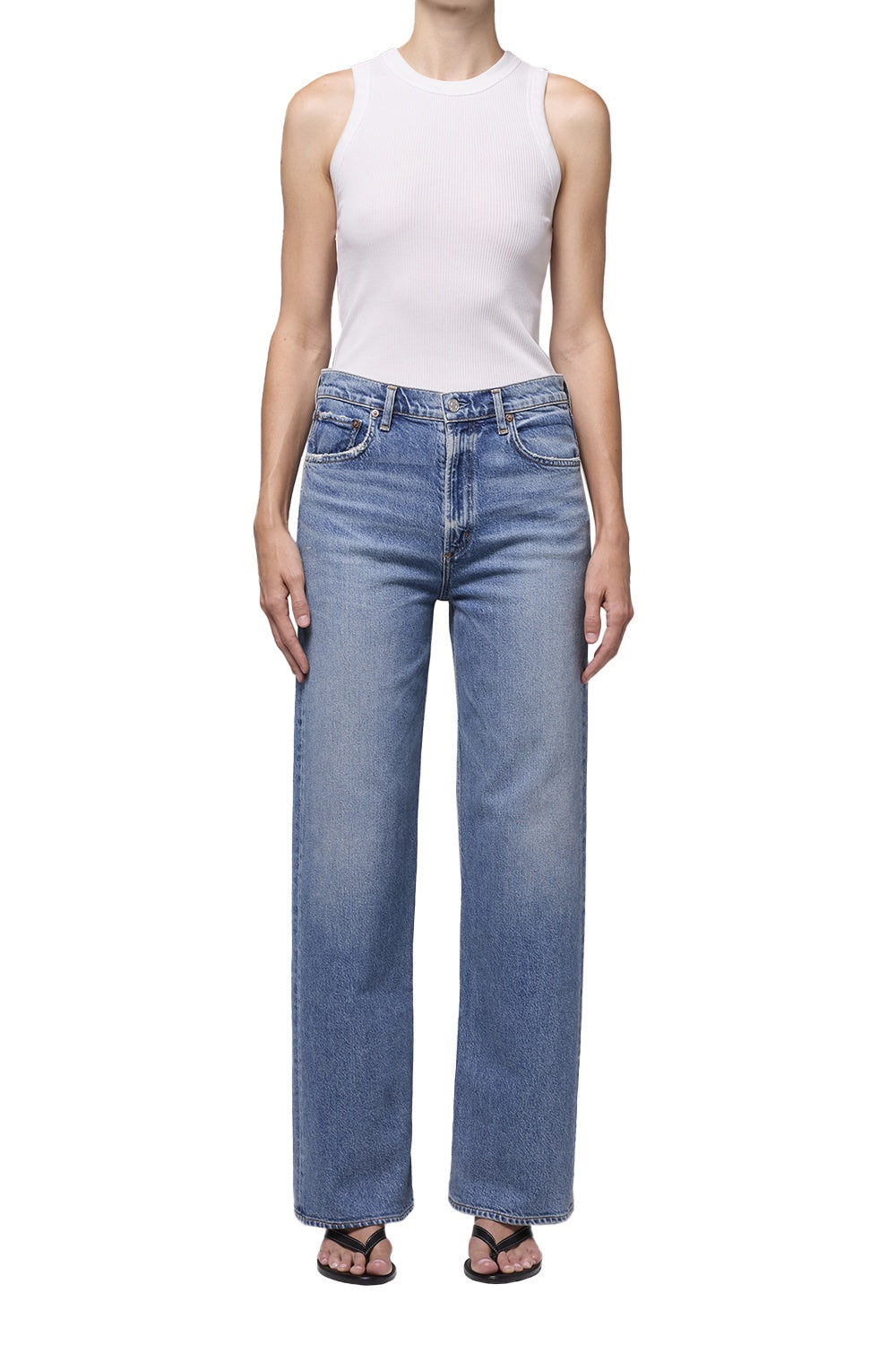 Agolde Ren 32 High Rise Wide Leg in Measure