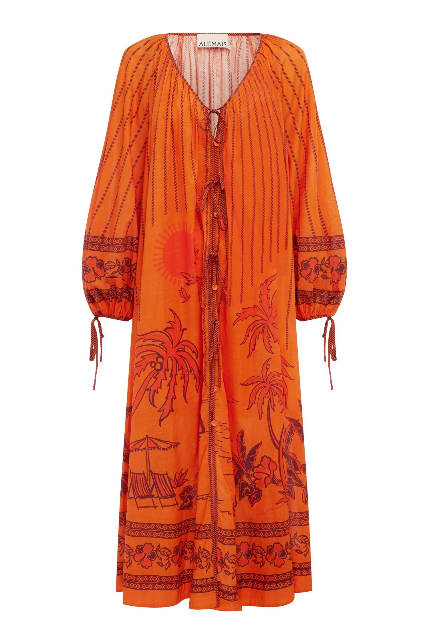 Alemais Boathouse Shirtdress in Orange