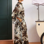Alemais Otis Shirtdress in Chocolate - detail view