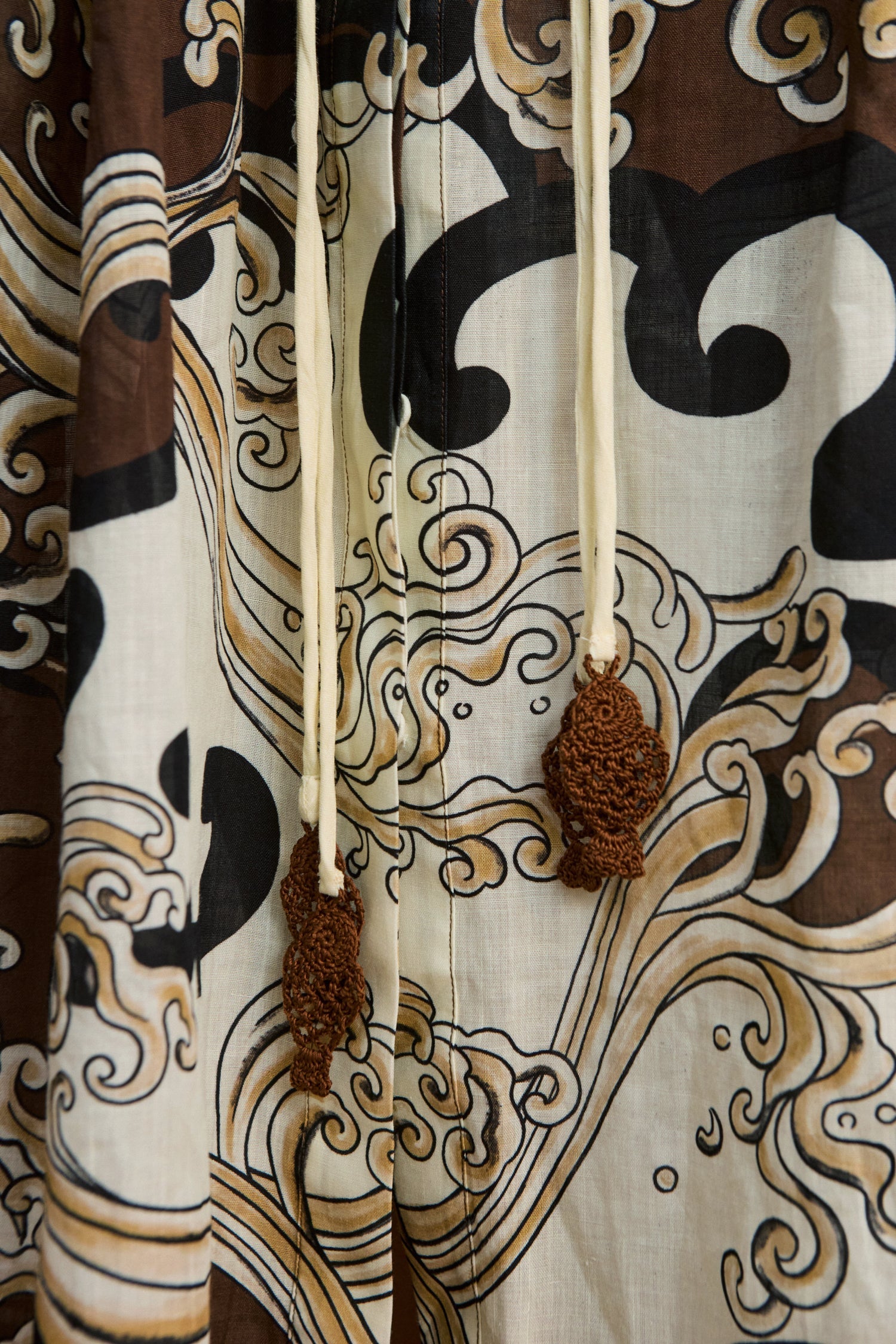 Alemais Otis Shirtdress in Chocolate - close up
