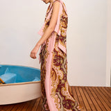 Alemais Porter Midi Dress in Burgundy - detail view