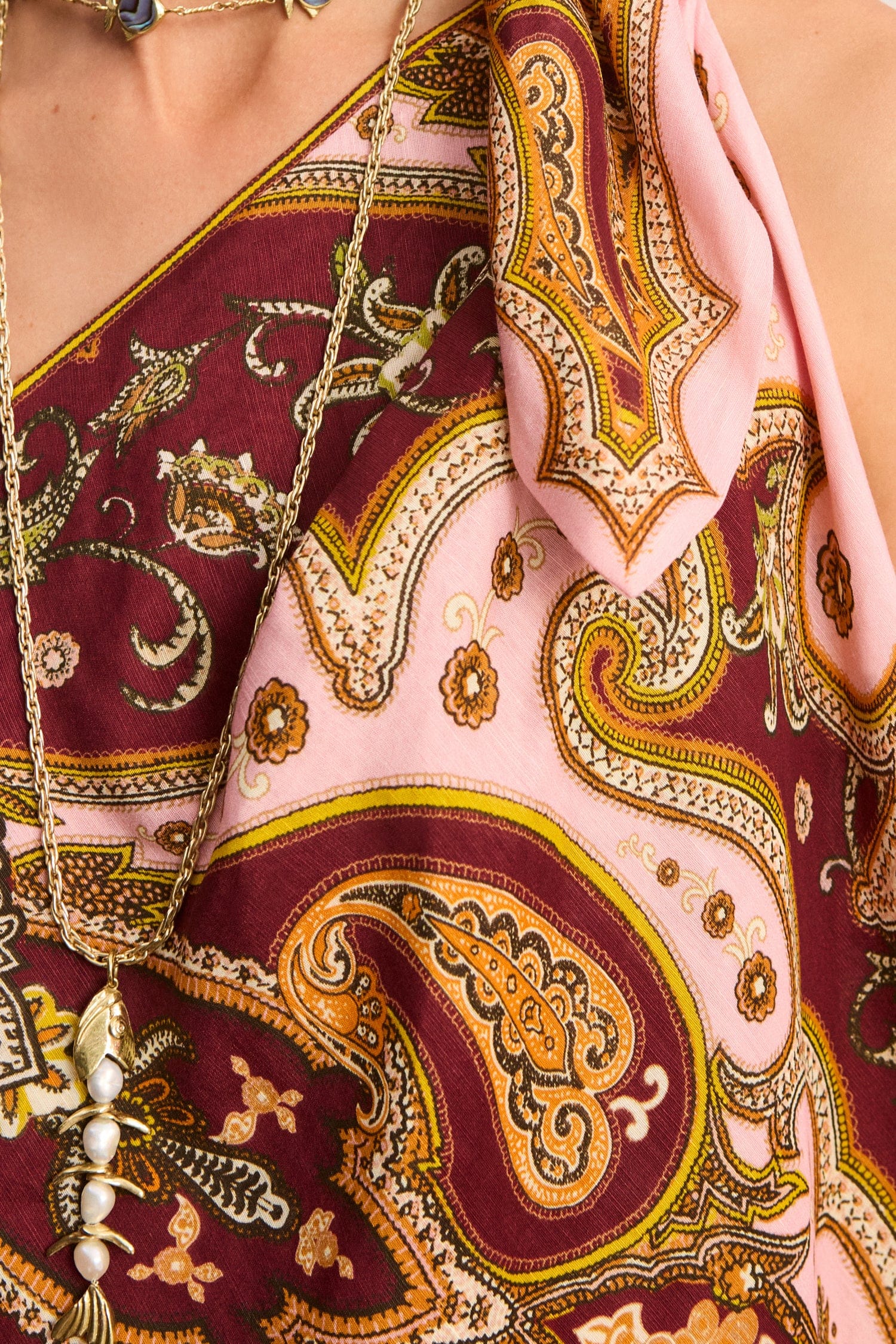 Alemais Porter Midi Dress in Burgundy - outfit inspiration