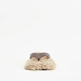 Alias Mae Fella Thong in Chocolate Leather and Shearling