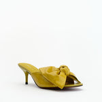 Alias Mae Sybil Heel in Citrus Oily Crinkle Leather - detail view