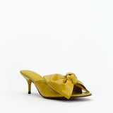 Alias Mae Sybil Heel in Citrus Oily Crinkle Leather - detail view