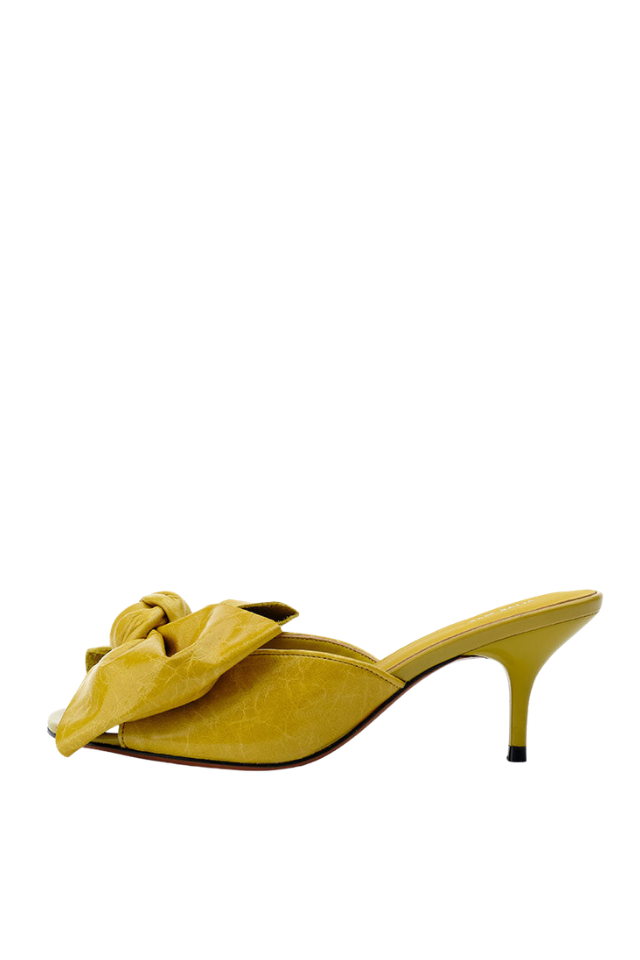 Alias Mae Sybil Heel in Citrus Oily Crinkle Leather
