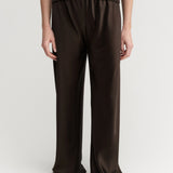Almada Bias Satin Pant in Chocolate