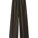 Almada Bias Satin Pant in Chocolate