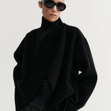 Almada Cadie Coat in Black - detail view