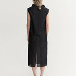Almada Kiera Organza Top in Black - detail view