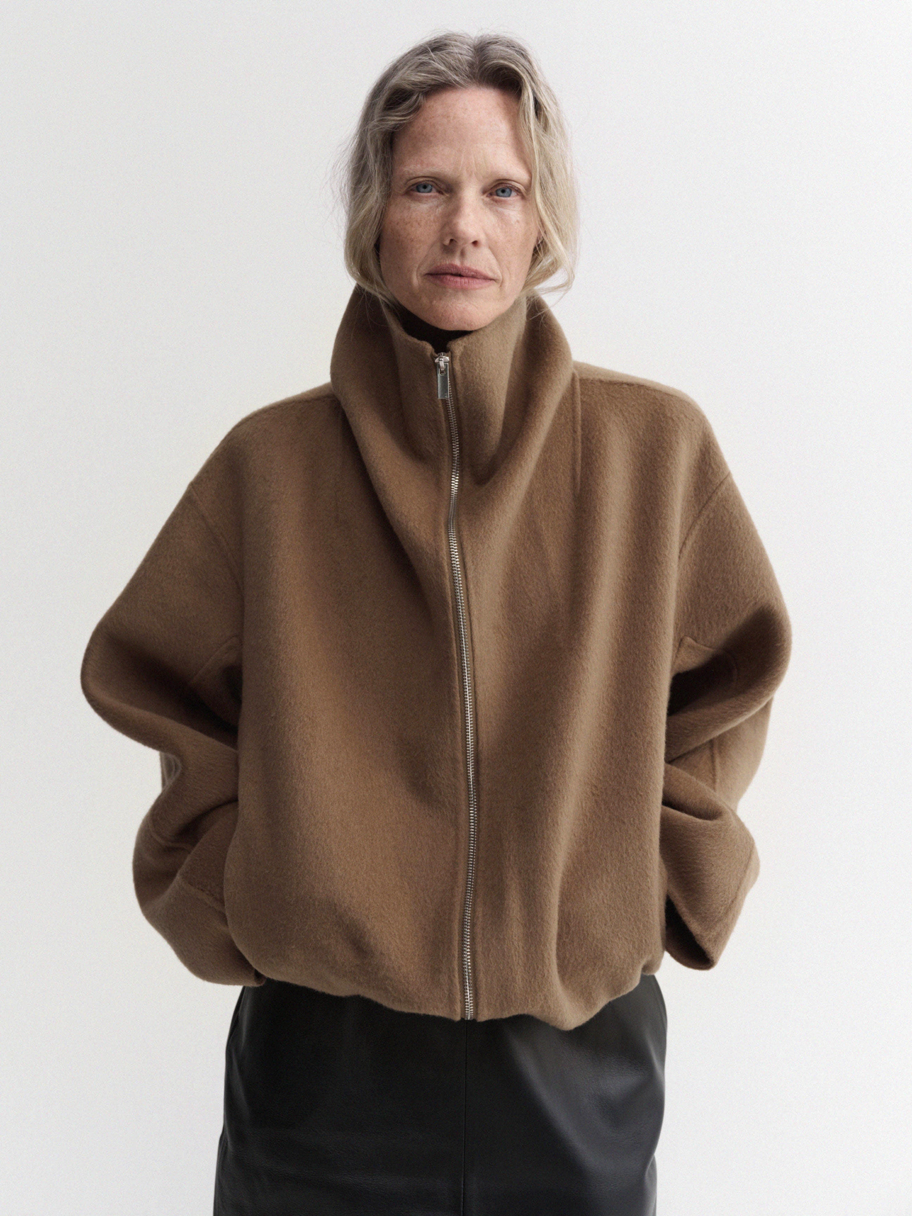 Almada Lindy Coat in Tan - side view