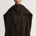 Almada Micha Double Scarf in Chocolate
