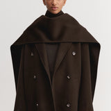 Almada Micha Double Scarf in Chocolate