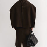 Almada Micha Double Scarf in Chocolate