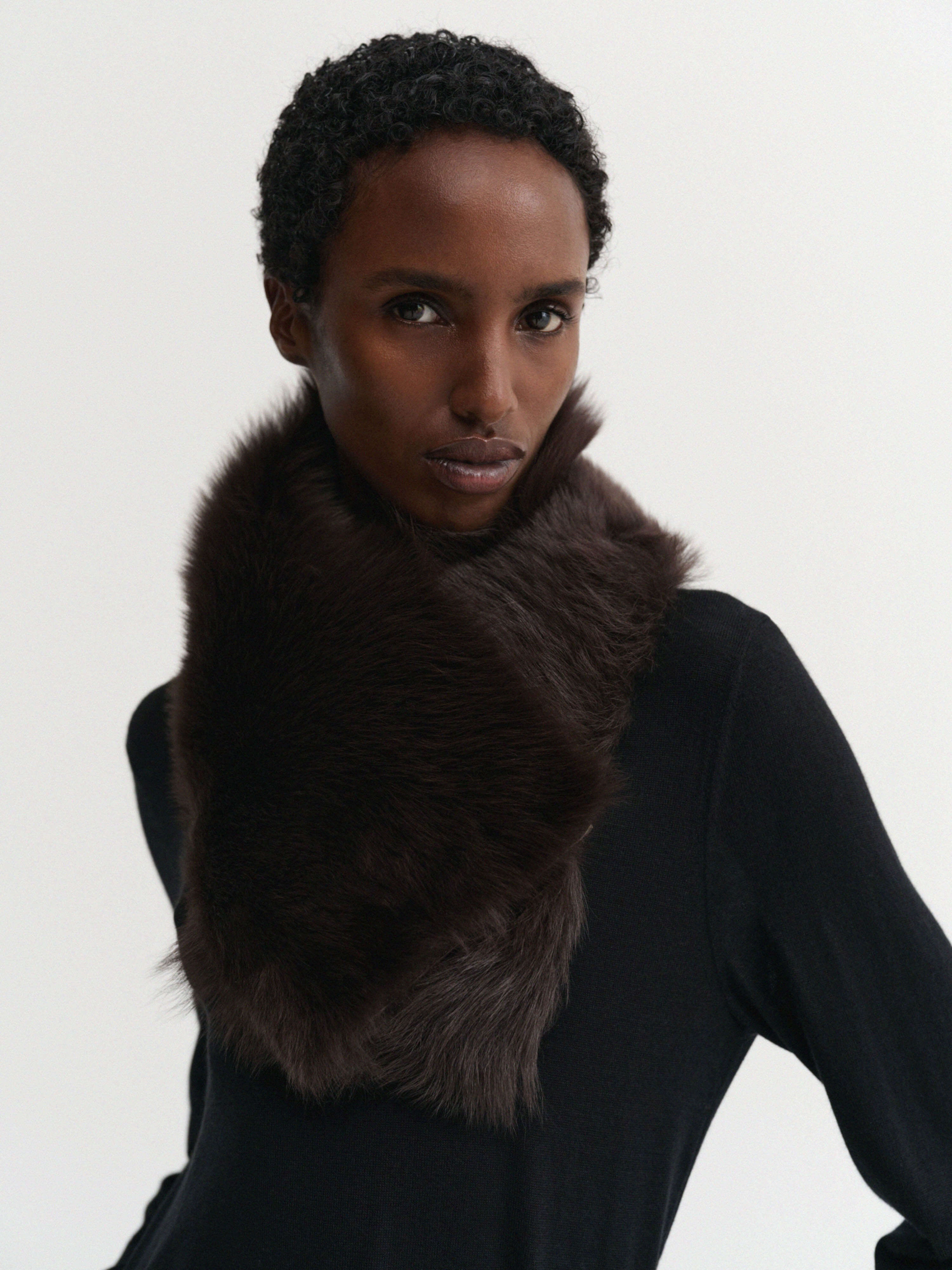 Almada Mayama Scarf in Chocolate - outfit inspiration