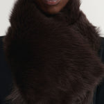 Almada Mayama Scarf in Chocolate - close up